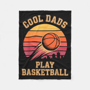 Coole Väter spielen Basketball Vater Kunstwerk Fleecedecke