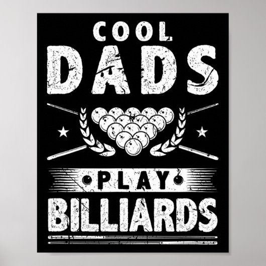 Coole Vater spielen Billiard Poster (Vorne)