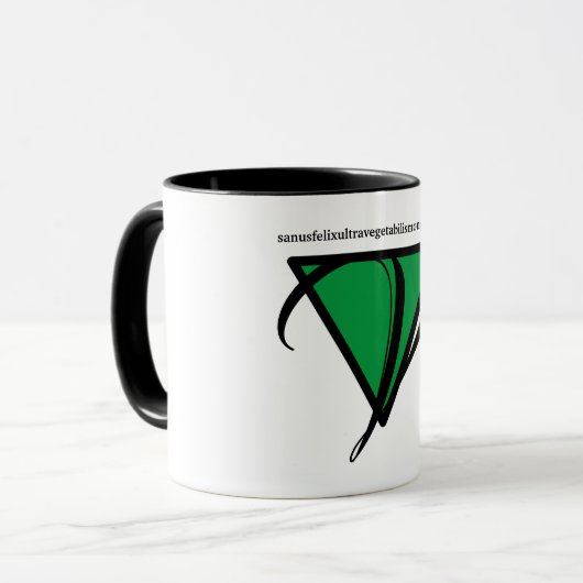 Coole Vegane Tasse (Vorderseite Links)