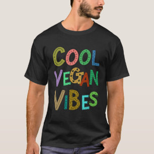 Coole vegane Vibes Damen Mädchen Kinder Tier Nied T-Shirt
