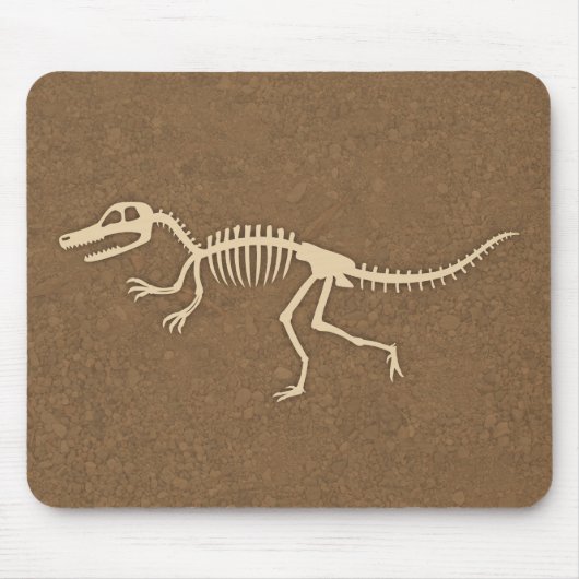 Coole Velociraptor-Dinosaurier-Knochen und Skelett Mousepad (Vorne)