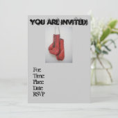 Coole Verpacken-Handschuh-Einladungen (Geburtstag) Einladung (Stehend Vorderseite)