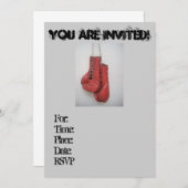 Coole Verpacken-Handschuh-Einladungen (Geburtstag) Einladung (Vorne/Hinten)