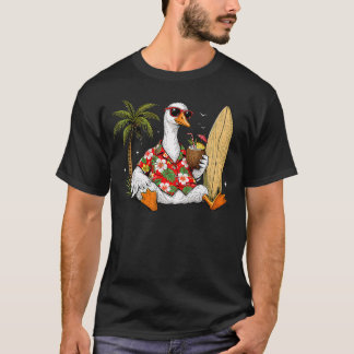 Coole verrückte Gans-Sonnenbrille Strand Sommerurl T-Shirt
