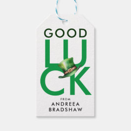 Coole Viel Glück Green und White St. Patrick's Hat Geschenkanhänger