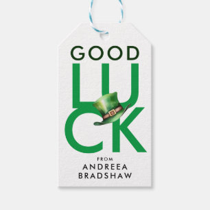 Coole Viel Glück Green und White St. Patrick's Hat Geschenkanhänger