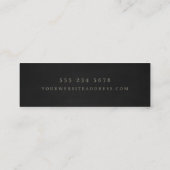 Coole Vinatge Skull Typographic Black Mini Visitenkarte (Rückseite)