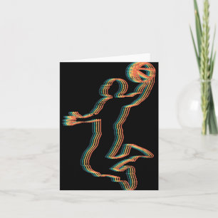 Coole Vintage Basketballspieler Slam Dunk Coach Si Karte