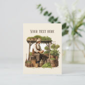 Coole Vintage Bauern - Neuer Text Postkarte (Stehend Vorderseite)