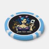 Coole Vintage Dame Casino Pokerchips (Einzeln)