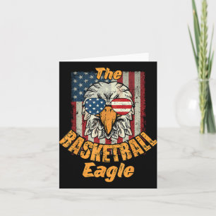 Coole Vintage-Familie passende Basketball-Adler 4. Karte