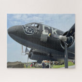 Coole Vintage-Flugzeug-Foto-Pilot-Luftfahrt  Puzzle (Horizontal)