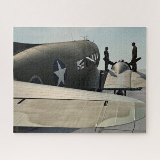 Coole Vintage-Flugzeug-Foto-Pilot-Luftfahrt  Puzzle