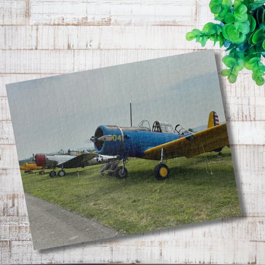 Coole Vintage-Flugzeug-Foto-Pilot-Luftfahrt Puzzle