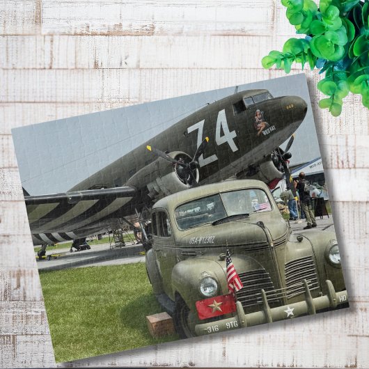 Coole Vintage-Flugzeugfoto-Pilot-Luftfahrt Puzzle