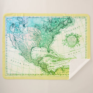 Coole Vintage Geografie Neue Weltkarte Sherpadecke