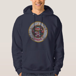Coole Vintage Grunge-Staats-Flagge von Minnesota Hoodie