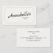 Coole Vintage handgeschriebene SkriptTypografie Visitenkarte (Vorne/Hinten)