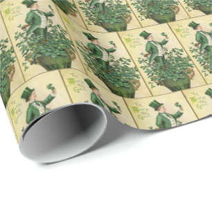 Coole Vintage-Irland-Kachel Muster St. Patrick's Geschenkpapier