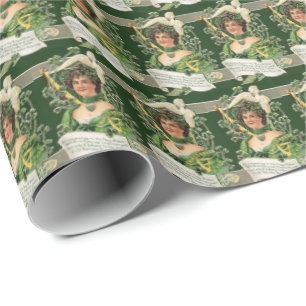 Coole Vintage-Irland-Kachelvorlage Saint Patrick's Geschenkpapier
