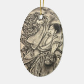 Coole Vintage japanische Keramikornament (Links)