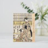 Coole Vintage japanische Ukiyo-e geisha Postkarte (Stehend Vorderseite)