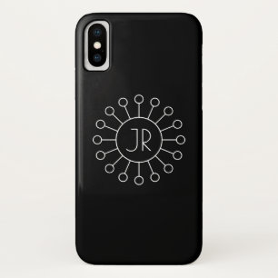 Coole Vintage Logo-Stilmonogramm Schwarz/Weiß Case-Mate iPhone Hülle