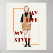 Coole Vintage Pinup Girl Poster (Vorne)