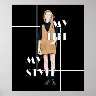 Coole Vintage Pinup Girl Poster