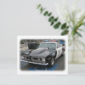 Coole Vintage Polizeiwagen Postkarte! Postkarte (Stehend Vorderseite)