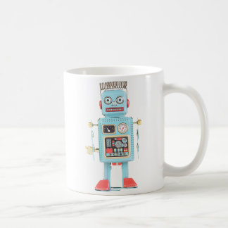 Coole Vintage Retro chinesische Zinn-Roboter-Tasse Kaffeetasse