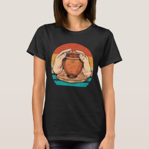 Coole Vintage Retro-Keramik-Keramik Clay Art T-Shirt