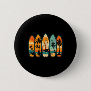Coole Vintage Retro Surfen Surfboard Surfboarder S Button