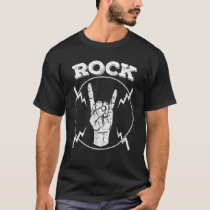 Coole Vintage Rock'n'Roll Hand Funny Musicians Sym T-Shirt