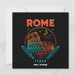 Coole Vintage Roma Italia Kolosseum Souvenirs Gesc Einladung