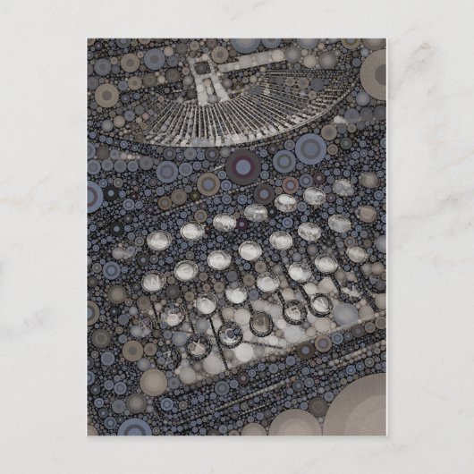 Coole Vintage Schreibmaschine Moderner Pop Art Postkarte (Vorderseite)