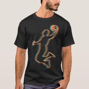 Coole Vintage-Skizze Spieler Slam Dunk Coach Silho T-Shirt