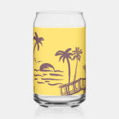 Coole Vintage Strandskizze Dosenglas (Vorderseite)