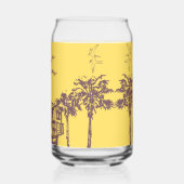 Coole Vintage Strandskizze Dosenglas (Rückseite)