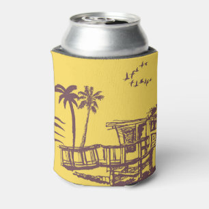 Coole Vintage Strandskizze Dosenkühler