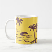 Coole Vintage Strandskizze Kaffeetasse (Links)