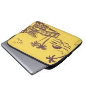 Coole Vintage Strandskizze Laptopschutzhülle (Vorne Knopf)