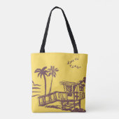 Coole Vintage Strandskizze Tasche (Rückseite)