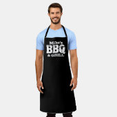 Coole Vintage Typografie schwarze GRILLEN Schürze (Getragen)