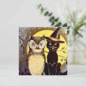 coole Vintage Uhkatze Einladung (Stehend Vorderseite)