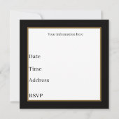 coole Vintage Uhkatze Einladung (Rückseite)