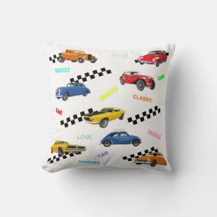 Coole Vintage- und Oldtimer an einem Ort Kissen