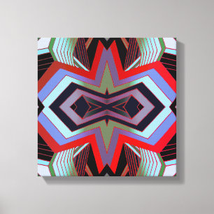 Coole Vintage-Vibes Geometrisch Leinwanddruck
