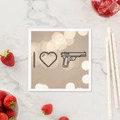 Coole Vintage Waffen Serviette (Beispiel)