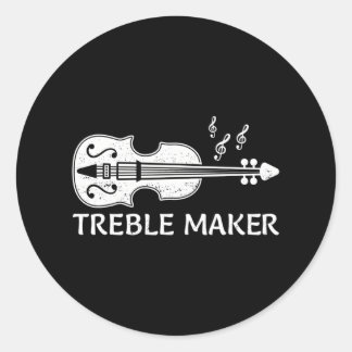 Coole Violinspielkunst Violinist Lover Runder Aufkleber